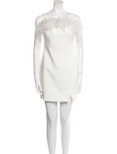 Pre-owned Likely Square Neckline Mini Dress In Neutral
