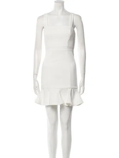 Pre-owned Likely Square Neckline Mini Dress In Neutral