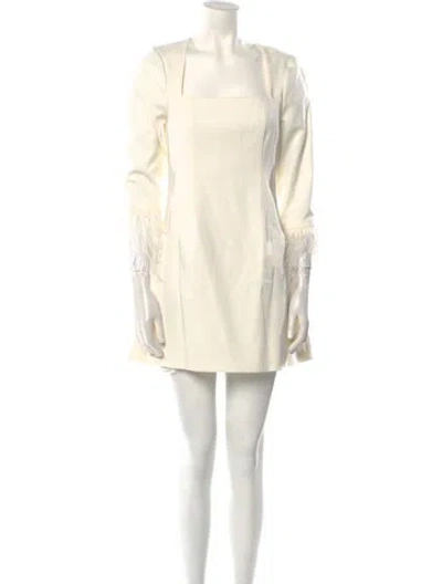 Pre-owned Likely Square Neckline Mini Dress In Neutral
