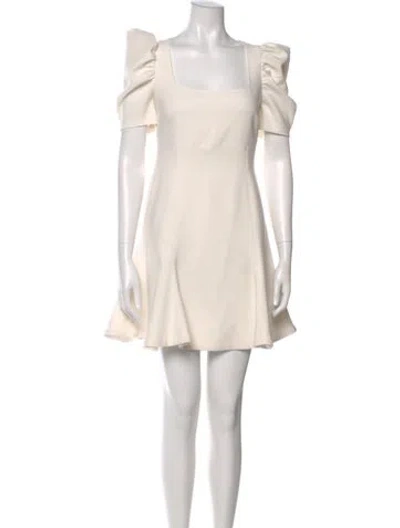Pre-owned Likely Square Neckline Mini Dress In Neutral