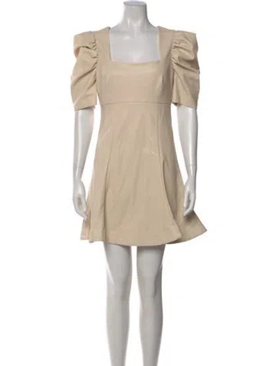 Pre-owned Likely Square Neckline Mini Dress In Neutral
