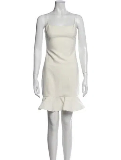 Pre-owned Likely Square Neckline Mini Dress In Neutral