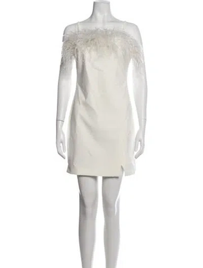 Pre-owned Likely Square Neckline Mini Dress In Neutrals