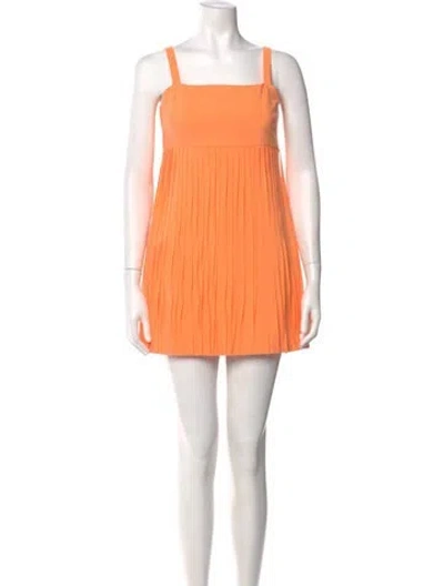 Pre-owned Likely Square Neckline Mini Dress In Orange