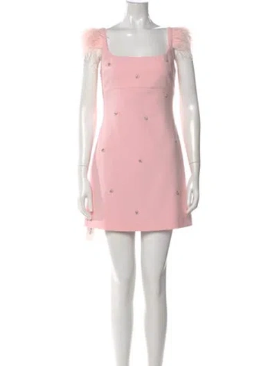 Pre-owned Likely Square Neckline Mini Dress In Pink