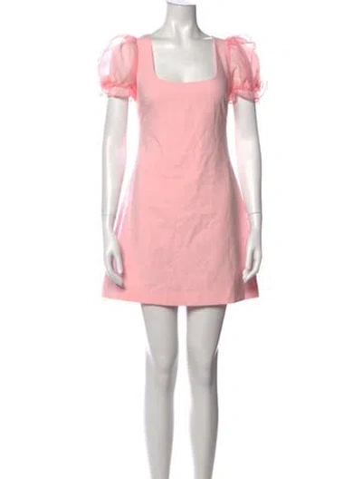 Pre-owned Likely Square Neckline Mini Dress In Pink