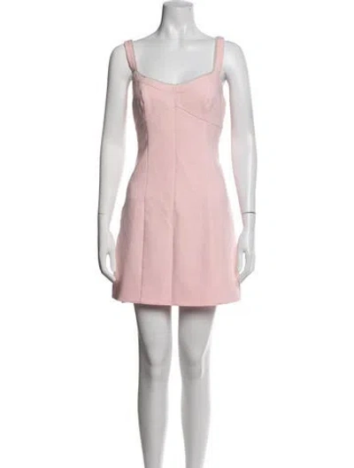 Pre-owned Likely Square Neckline Mini Dress In Pink