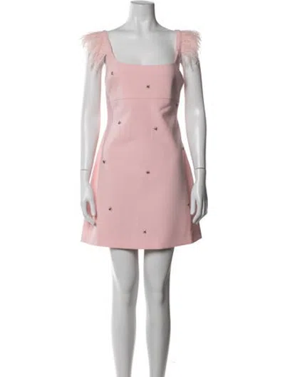 Pre-owned Likely Square Neckline Mini Dress In Pink