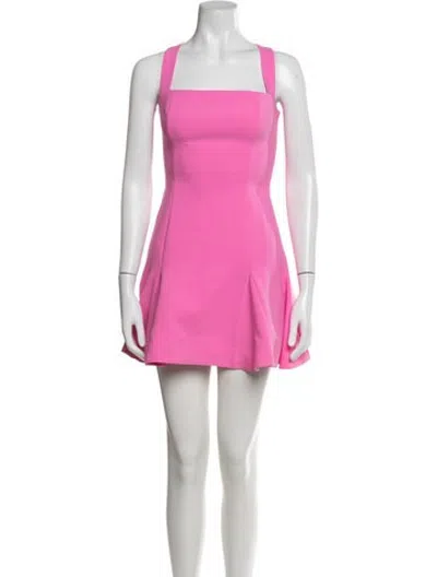 Pre-owned Likely Square Neckline Mini Dress In Pink