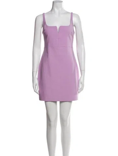 Pre-owned Likely Square Neckline Mini Dress In Purple