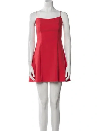 Pre-owned Likely Square Neckline Mini Dress In Red