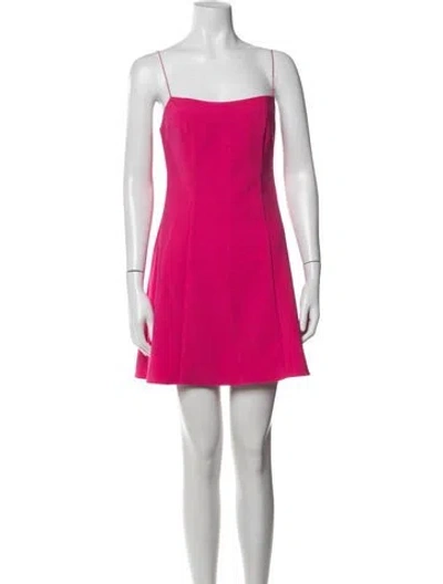 Pre-owned Likely Square Neckline Mini Dress In Red