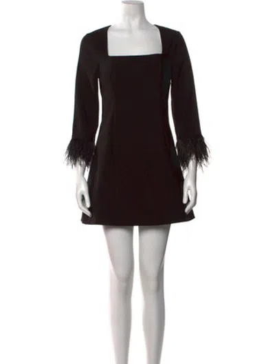 Pre-owned Likely Square Neckline Mini Dress W/ Tags In Black