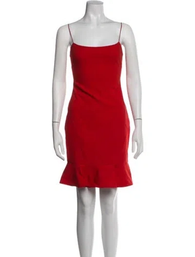 Pre-owned Likely Square Neckline Mini Dress W/ Tags In Red