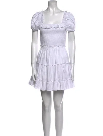 Pre-owned Likely Square Neckline Mini Dress W/ Tags In White