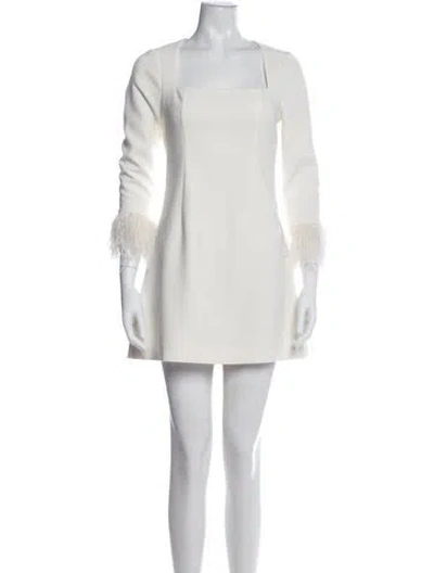 Pre-owned Likely Square Neckline Mini Dress In White