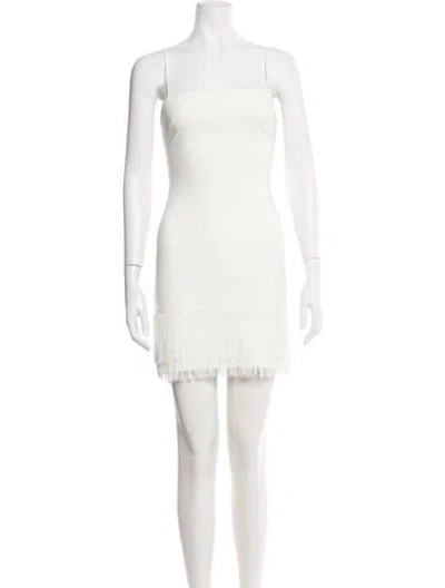 Pre-owned Likely Square Neckline Mini Dress In White