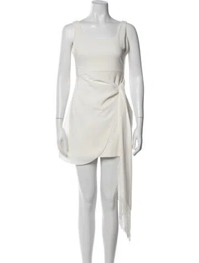 Pre-owned Likely Square Neckline Mini Dress In White