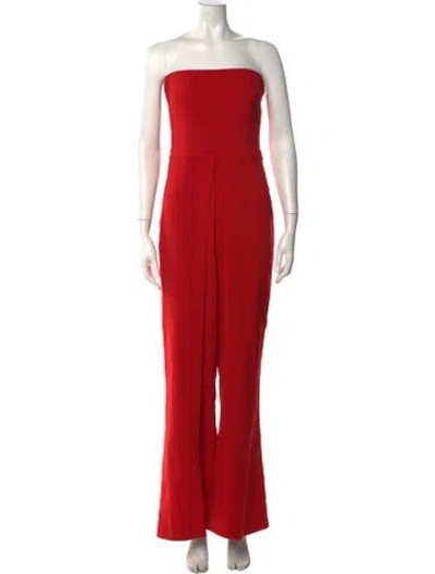 Pre-owned Likely Strapless Jumpsuit In Red