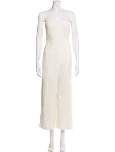 Pre-owned Likely Strapless Jumpsuit In White
