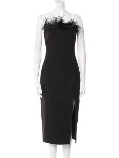 Pre-owned Likely Strapless Knee-length Dress In Black