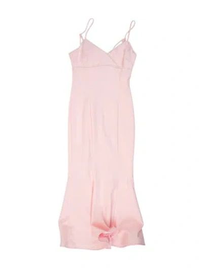 Pre-owned Likely Strapless Knee-length Dress In Pink