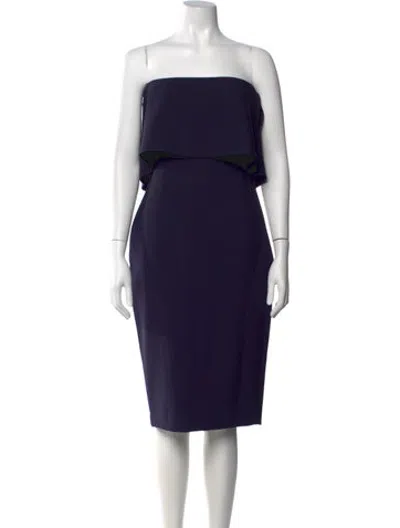 Pre-owned Likely Strapless Knee-length Dress In Purple