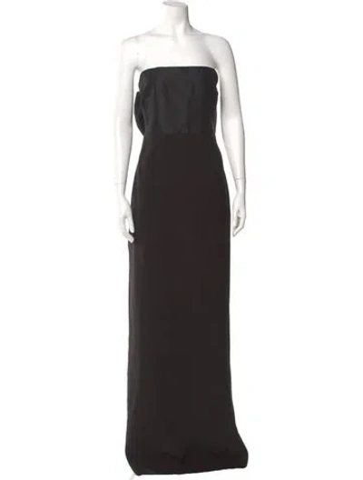 Pre-owned Likely Strapless Long Dress In Black