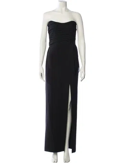 Pre-owned Likely Strapless Long Dress In Black