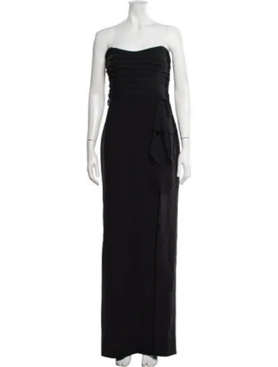 Pre-owned Likely Strapless Long Dress In Black