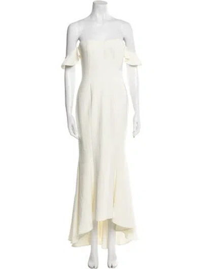 Pre-owned Likely Strapless Long Dress In Neutral