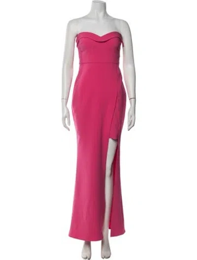 Pre-owned Likely Strapless Long Dress In Pink