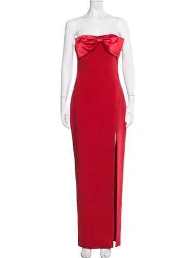 Pre-owned Likely Strapless Long Dress In Red