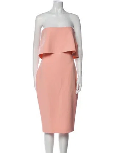 Pre-owned Likely Strapless Midi Length Dress In Pink