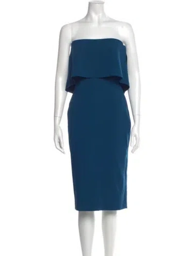 Pre-owned Likely Strapless Mini Dress In Blue