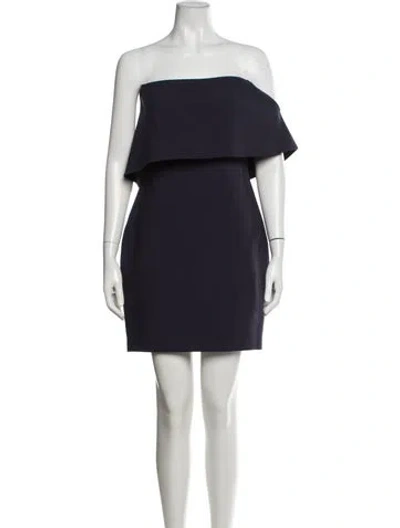 Pre-owned Likely Strapless Mini Dress In Blue