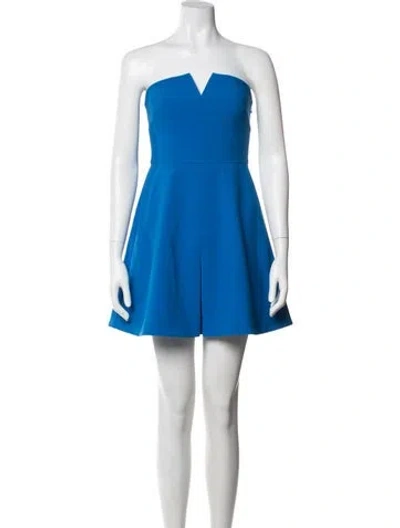 Pre-owned Likely Strapless Mini Dress In Blue