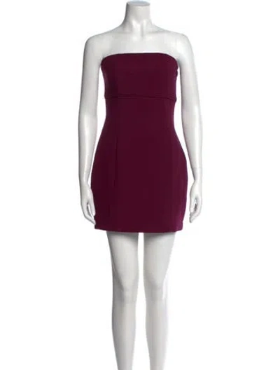 Pre-owned Likely Strapless Mini Dress In Burgundy