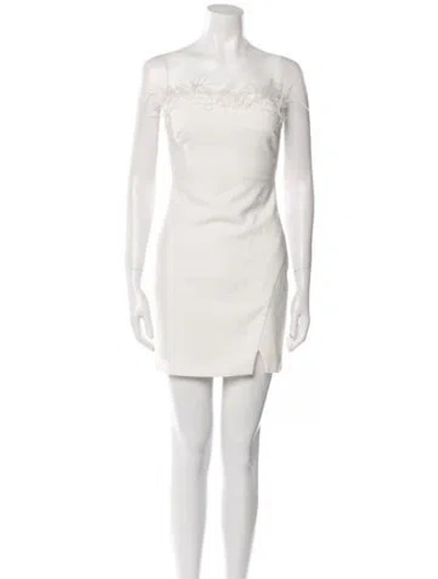 Pre-owned Likely Strapless Mini Dress In Neutral