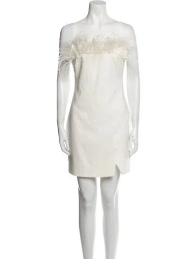 Pre-owned Likely Strapless Mini Dress In Neutral