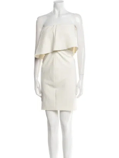 Pre-owned Likely Strapless Mini Dress In Neutral