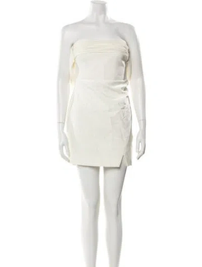 Pre-owned Likely Strapless Mini Dress In Neutral