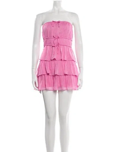 Pre-owned Likely Strapless Mini Dress In Pink