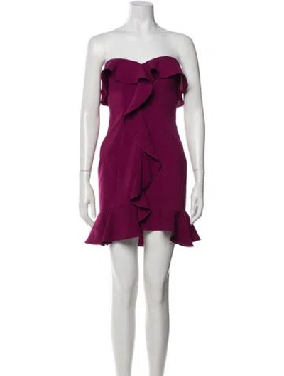 Pre-owned Likely Strapless Mini Dress In Purple