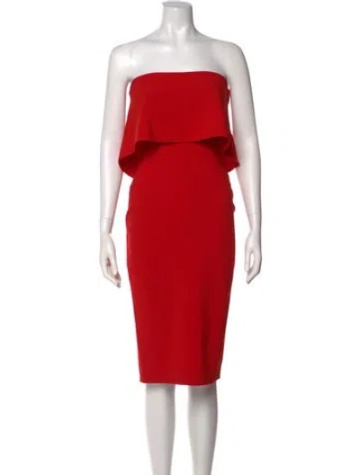 Pre-owned Likely Strapless Mini Dress In Red