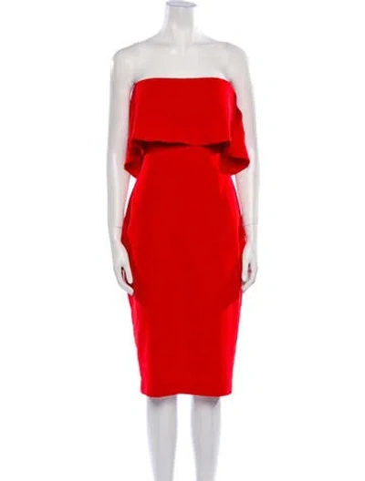 Pre-owned Likely Strapless Mini Dress In Red