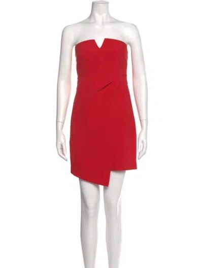Pre-owned Likely Strapless Mini Dress In Red