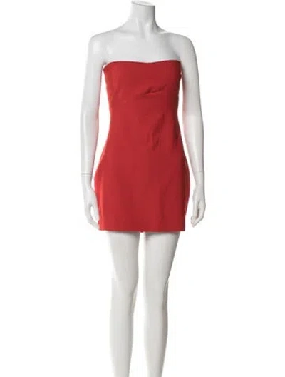 Pre-owned Likely Strapless Mini Dress In Red
