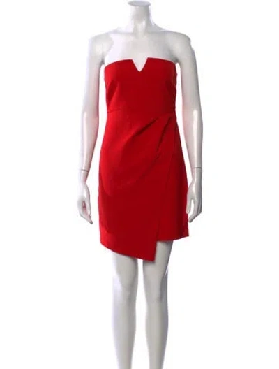 Pre-owned Likely Strapless Mini Dress In Red