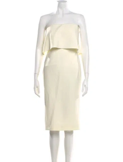Pre-owned Likely Strapless Mini Dress In White